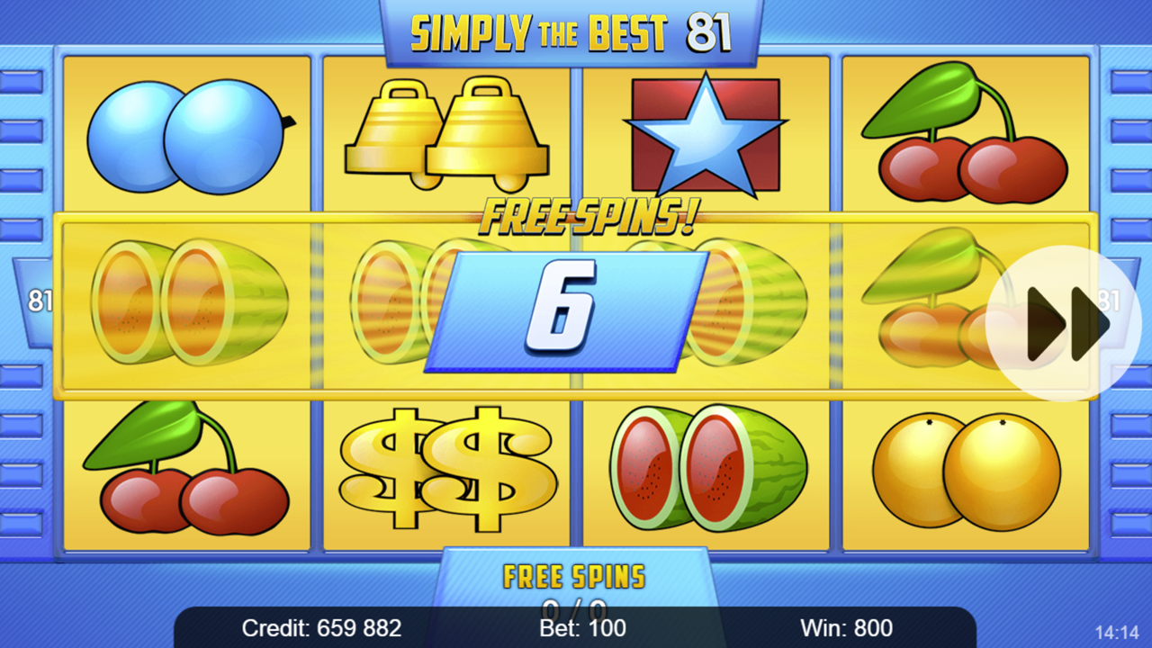 SIMPLY THE BEST 81 Free spins
